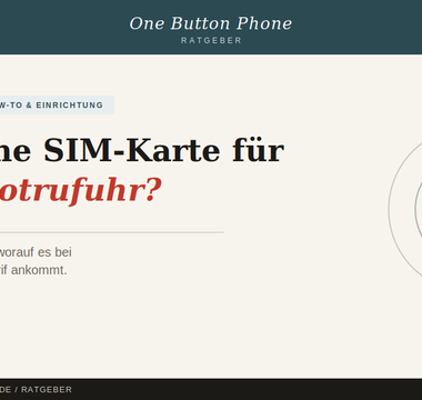 Welche SIM-Karte für die Notrufuhr?