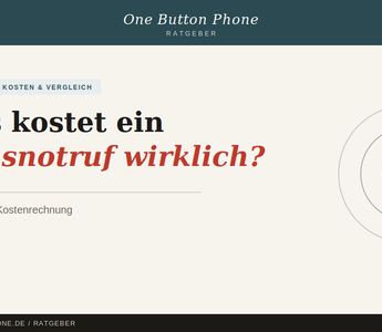 Was kostet ein Hausnotruf wirklich? — Die ehrliche Kostenrechnung für 2026