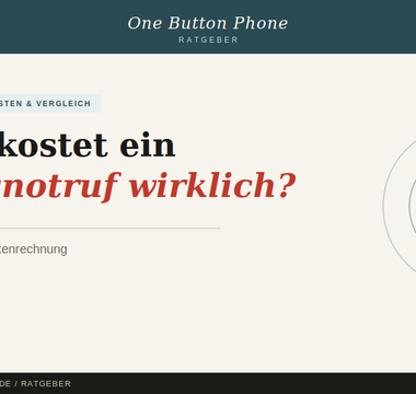 Was kostet ein Hausnotruf wirklich? — Die ehrliche Kostenrechnung für 2026