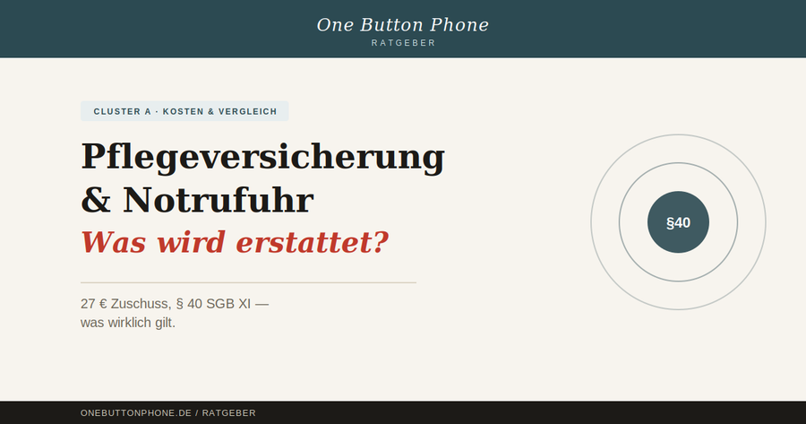 Pflegeversicherung & Notrufuhr — was wird erstattet?