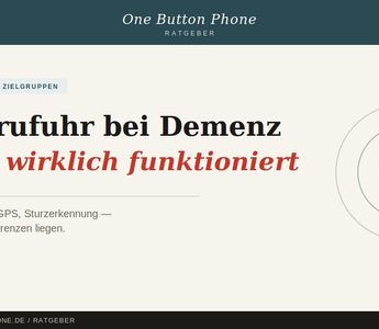 Notrufuhr bei Demenz — was wirklich funktioniert
