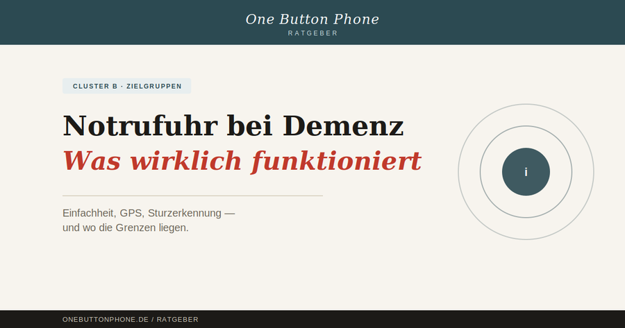 Notrufuhr bei Demenz — was wirklich funktioniert