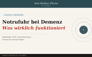 Notrufuhr bei Demenz — was wirklich funktioniert