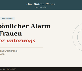 Persönlicher Alarm für Frauen — sicher unterwegs