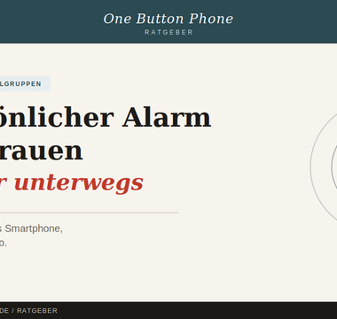 Persönlicher Alarm für Frauen — sicher unterwegs