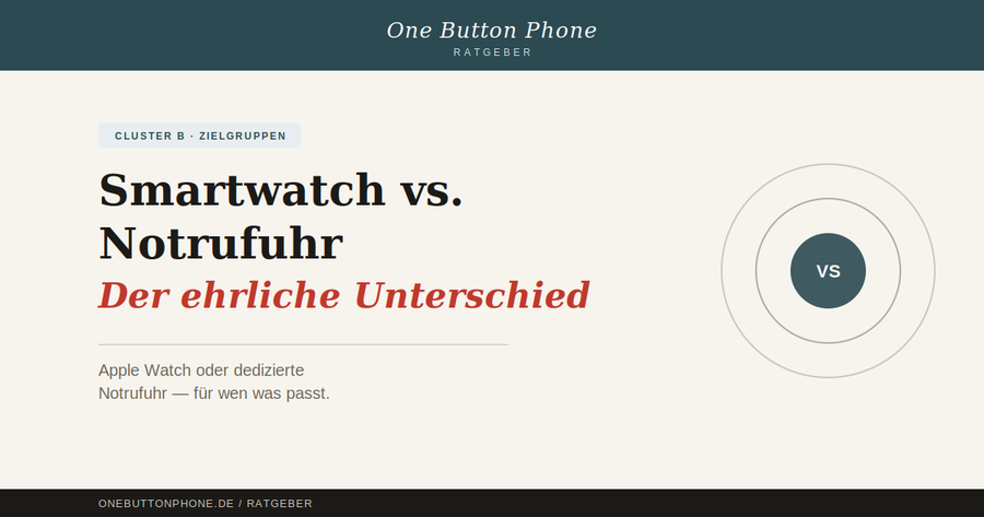 Smartwatch vs. Notrufuhr — der ehrliche Unterschied