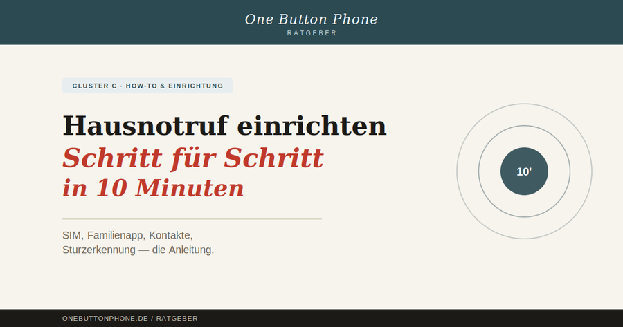 Hausnotruf einrichten — Schritt für Schritt in 10 Minuten