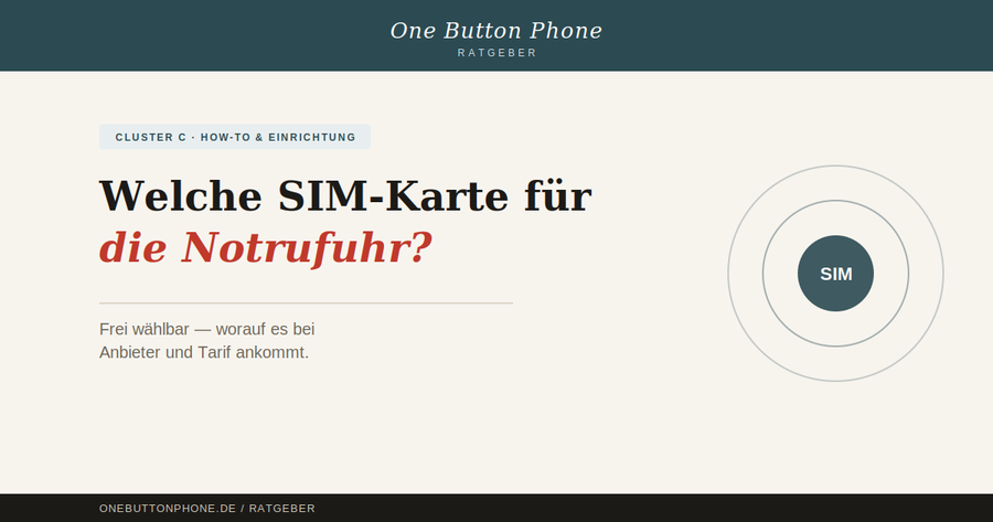 Welche SIM-Karte für die Notrufuhr?
