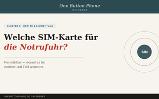 Welche SIM-Karte für die Notrufuhr?