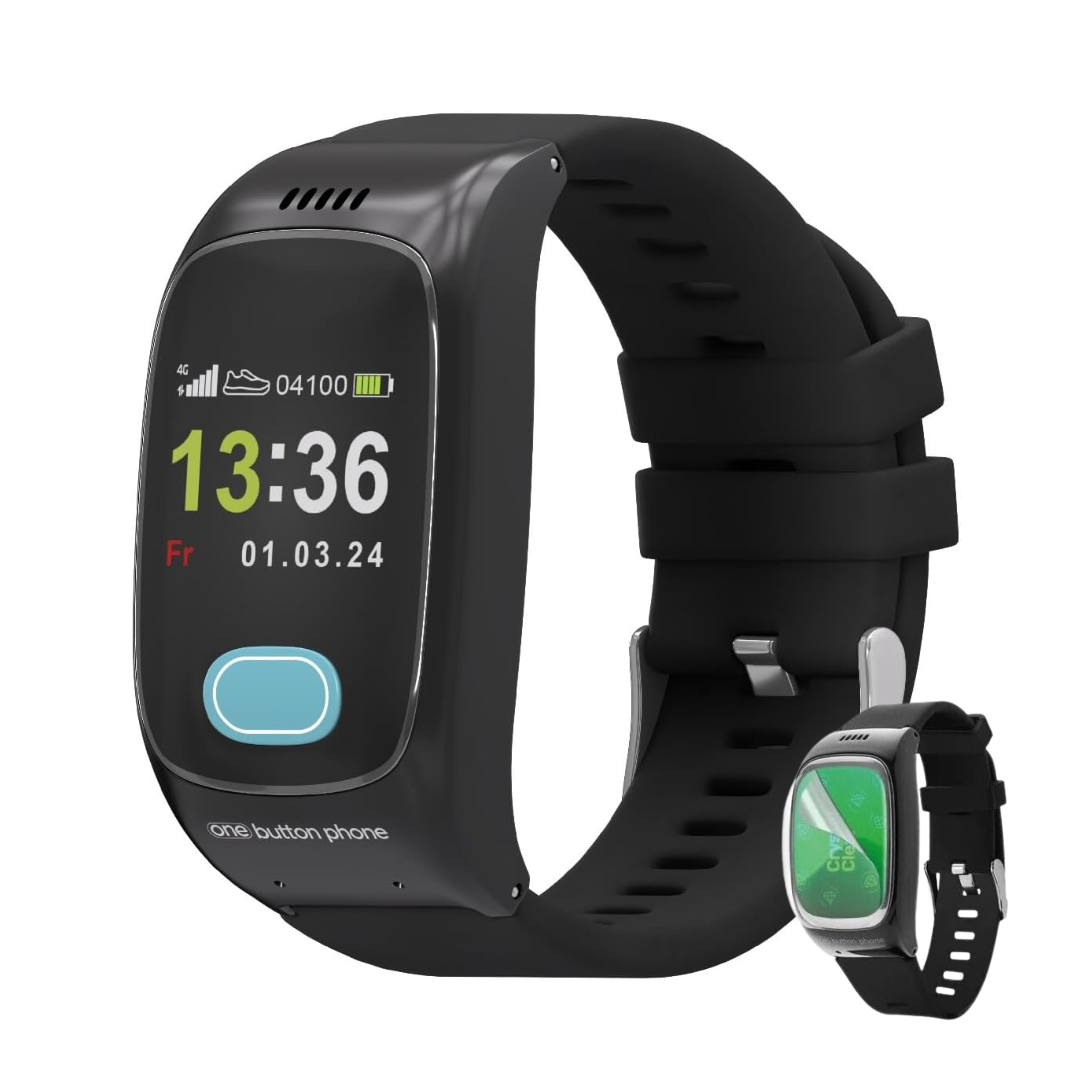 One Button Phone Modell 2024 mit original Displayschutzfolie